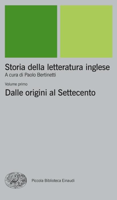 Copertina del libro Storia della letteratura inglese. I. Dalle origini al Settecento di VV.