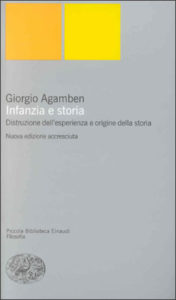 Copertina del libro Infanzia e storia di Giorgio Agamben