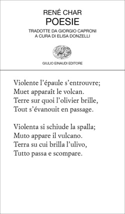 Copertina del libro Poesie di René Char