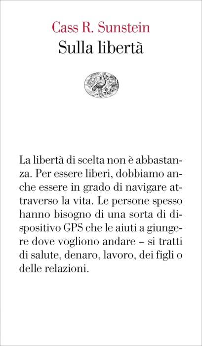 Copertina del libro Sulla libertà di Cass R. Sunstein