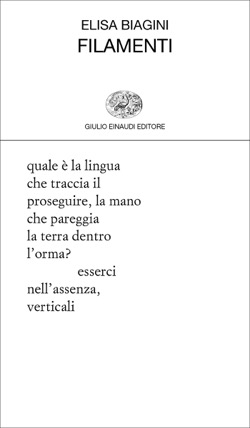 Copertina del libro Filamenti di Elisa Biagini
