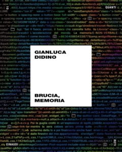 Copertina del libro Brucia, memoria di Gianluca Didino