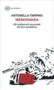 Copertina del libro Memoranda di Antonella Tarpino