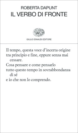 Copertina del libro Il verbo di fronte di Roberta Dapunt
