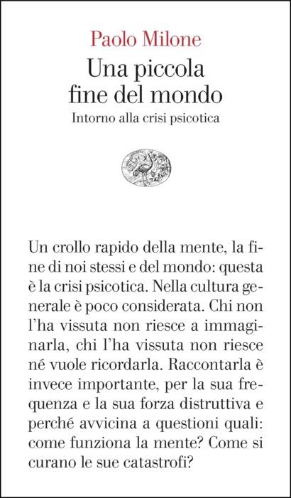Copertina del libro Una piccola fine del mondo di Paolo Milone